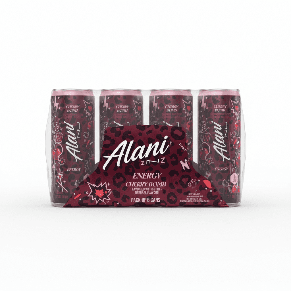 Energy Drink, Cherry Bomb Flavor, 12 fl oz Cans, Pack of 6
