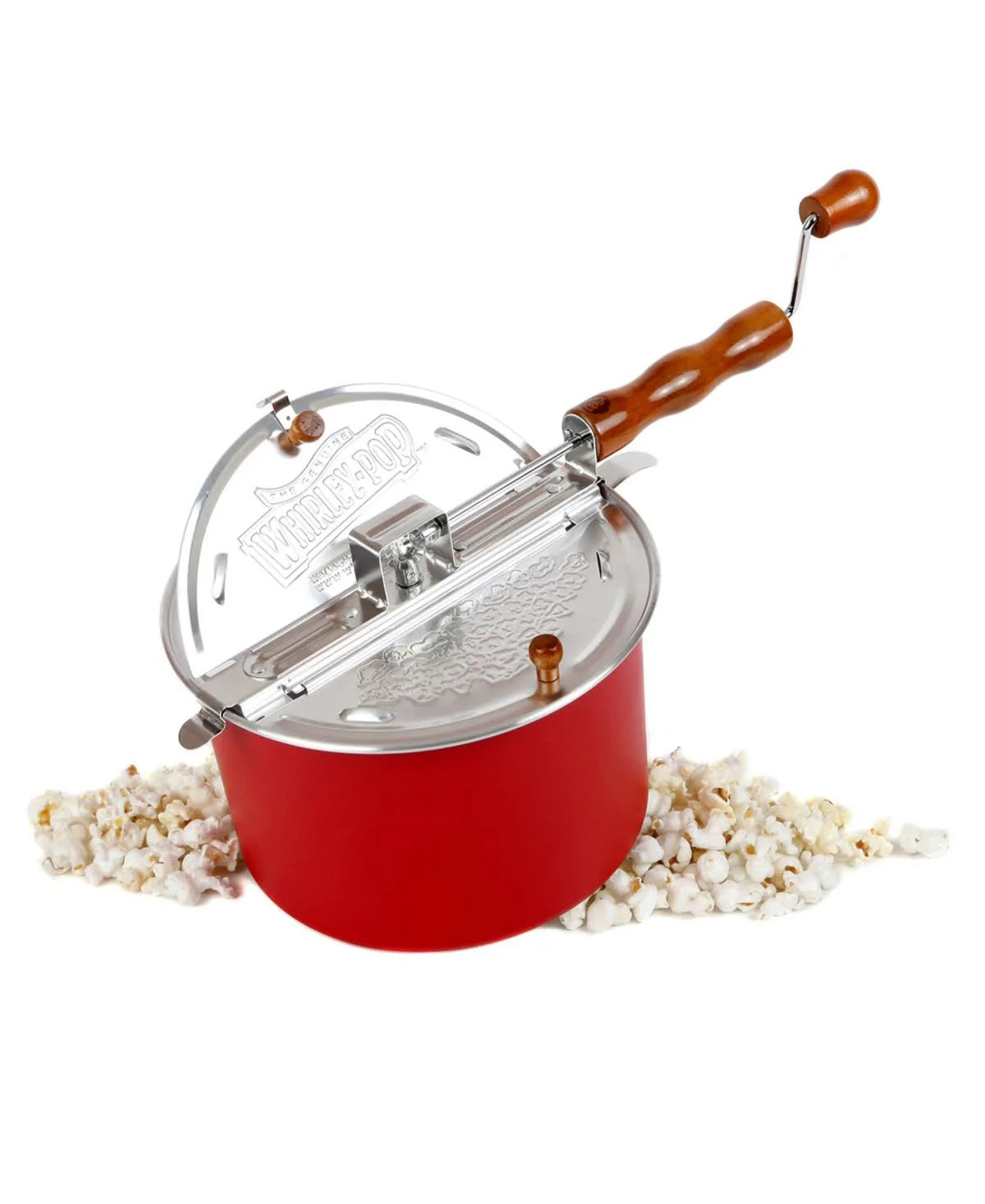 Whirley Pop Stovetop Popcorn Popper Wabash Valley Farms Color: Red