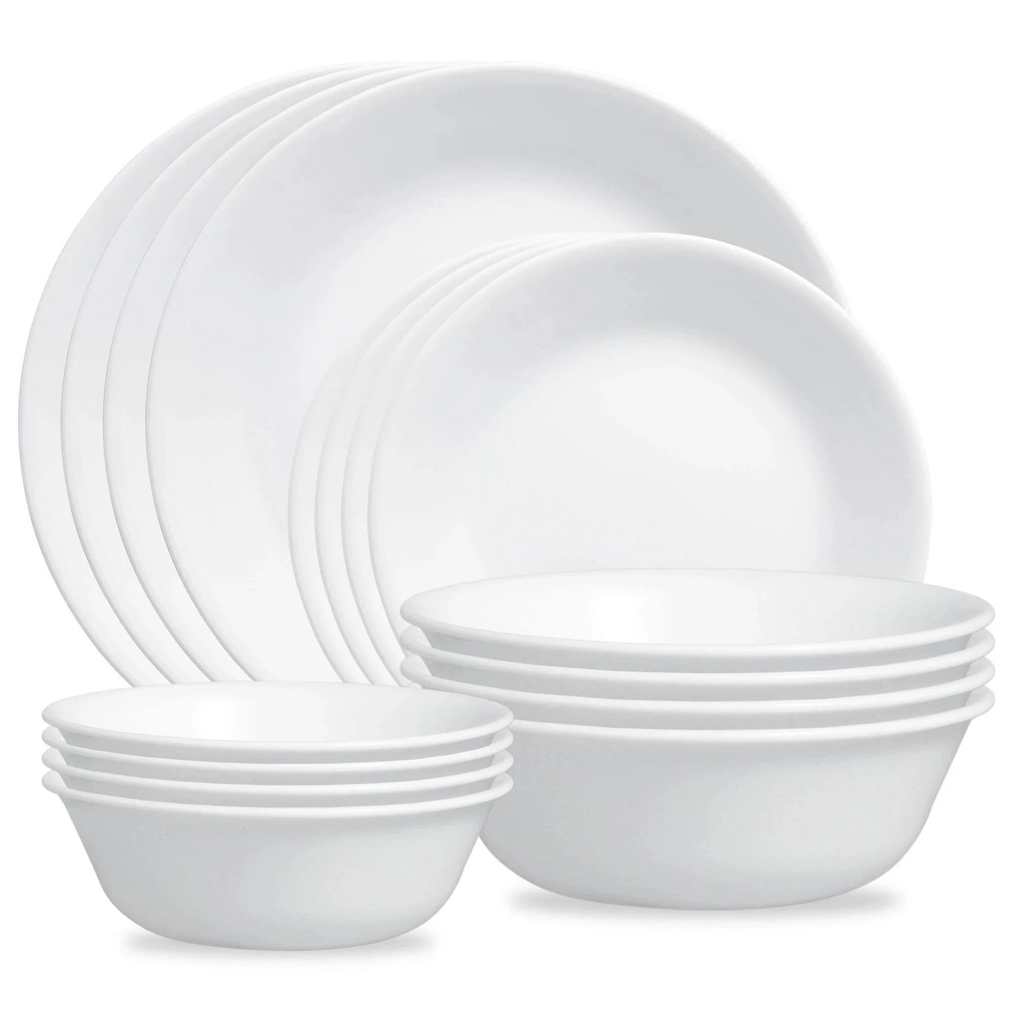 Corelle Livingware Winter Frost White Dinnerware Set