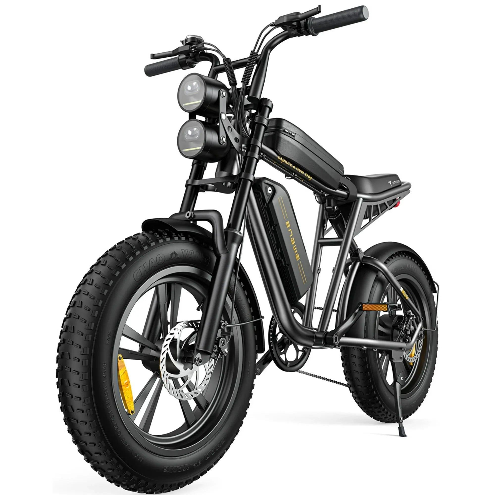 AKEZ Retro Electric Bike 1000W, 28mph, 94 Miles, 20"x4.0" Fat Tires, Full Suspension, UL Certified