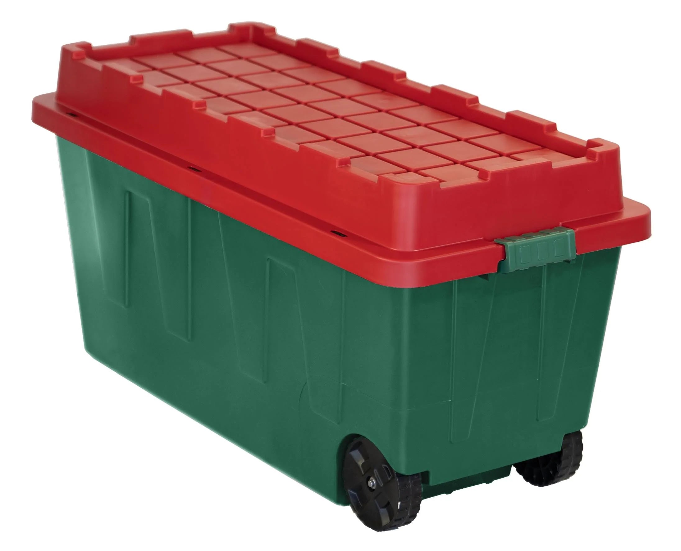 CenTrex 64-Gallon Green Holiday Tote with Latching Lid - Each