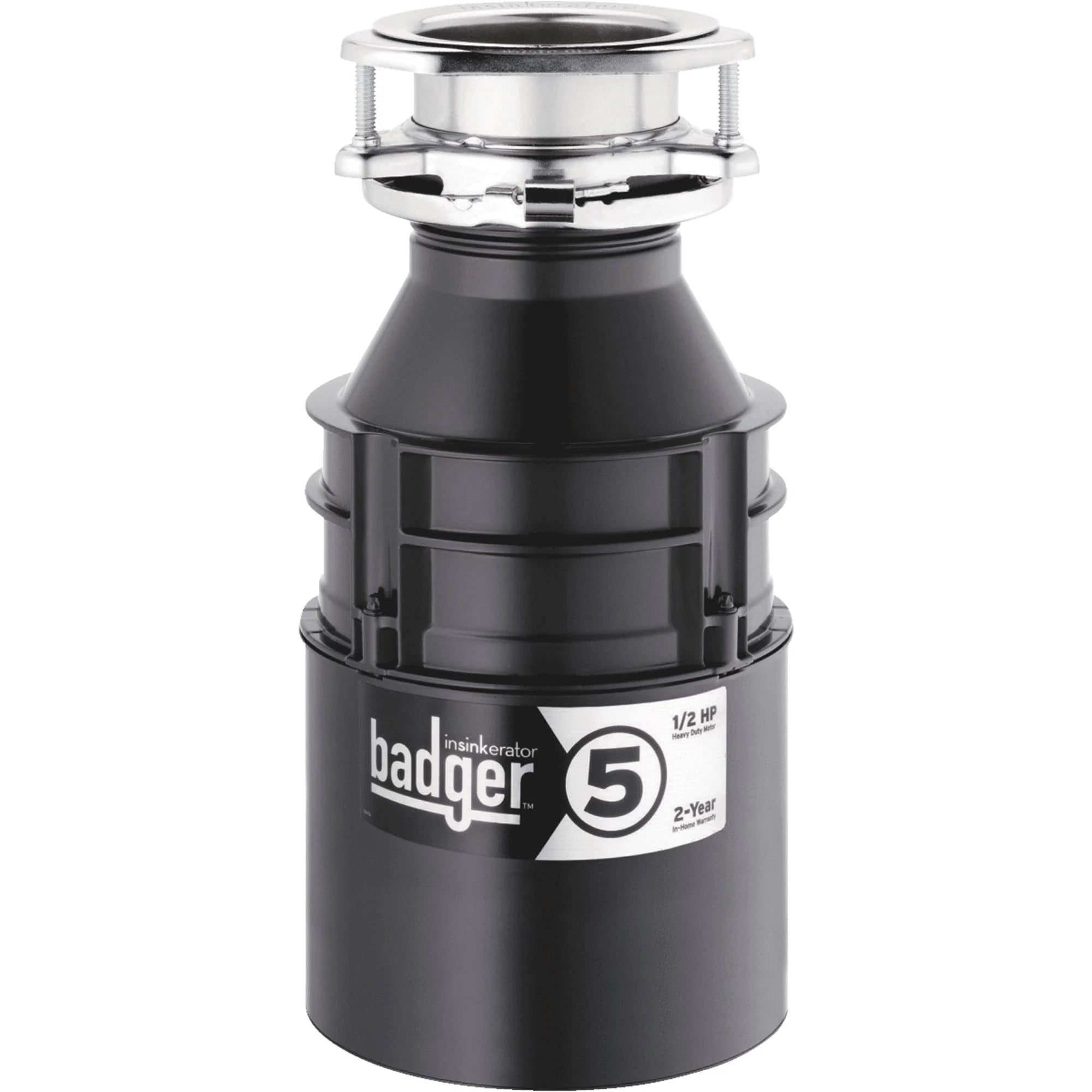 InSinkErator Badger 5 1/2 HP Garbage Disposal, Black, 6.75" x 12.625"