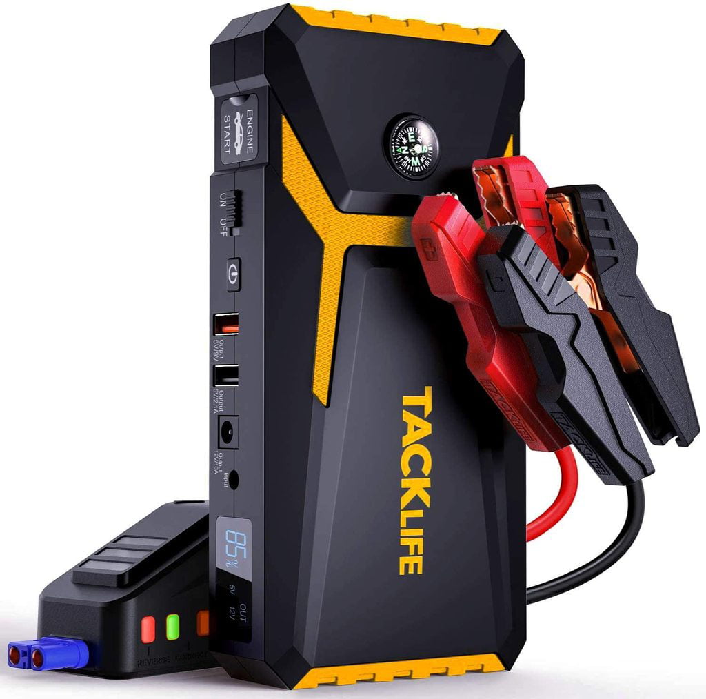 TACKLIFE T8 Car Jump Starter 800A 18000mAh for 7.0L Gas & 5.5L Diesel, 12V Battery Booster with Quick Charge & Safety Features